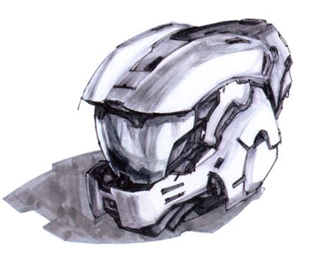 Halo 2 Master Chief Helmet Drawing Andajuga