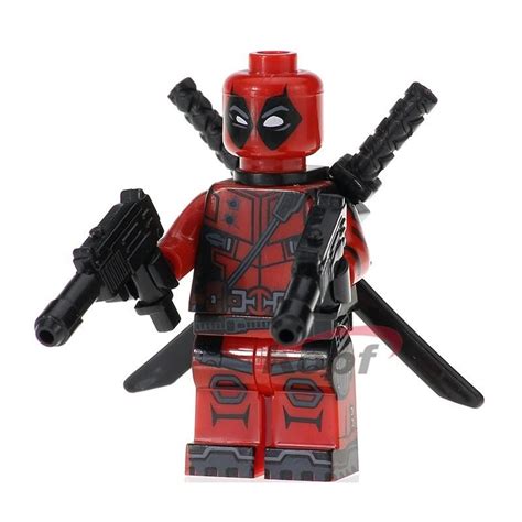 Deadpool Lego Like Character Lego Guns Swords Real Groovy