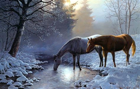 Horses In Snow Wallpapers Top Free Horses In Snow Backgrounds