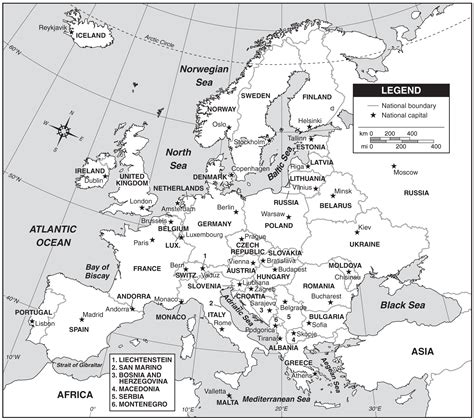 Moreha Tekor Akhe Map Of Europe With Capitals