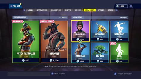 Various tournaments will then run until 1 november when the calendar will be refreshed. FORTNITE ITEM SHOP OCTOBER 29 - FORTNITE NEW SKINS UPDATE ...