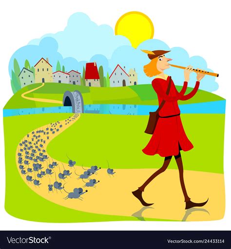 Pied Piper Of Hamelin Royalty Free Vector Image