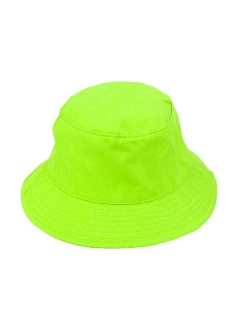 Fashion Biju Chapéu Bucket Hat Liso Verde Chapéu bucket Chapéu de