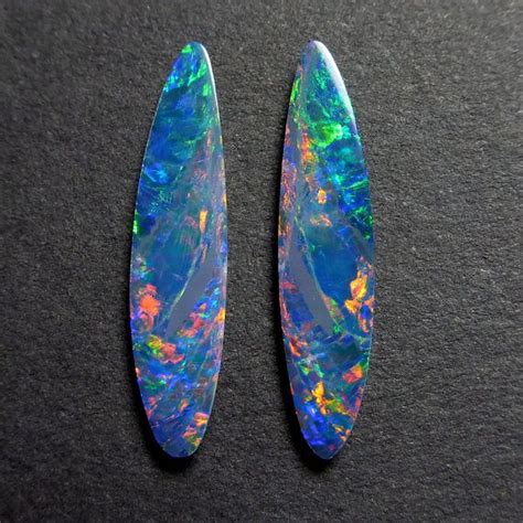Natural Australian Opal Cabochon Doublet Coober Pedy Opal Etsy Opal