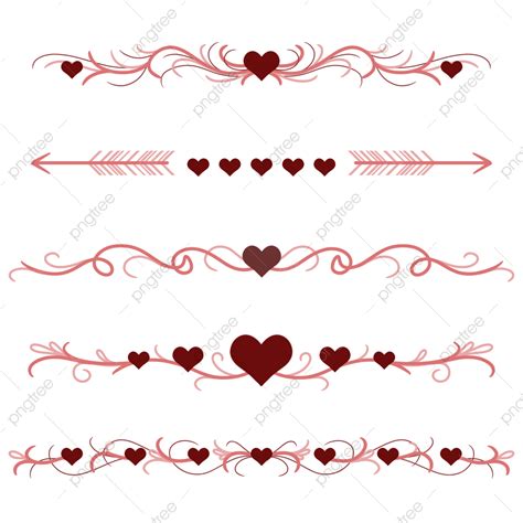 Heart Dividing Line Png Image Heart Border Dividing Line Pack Heart