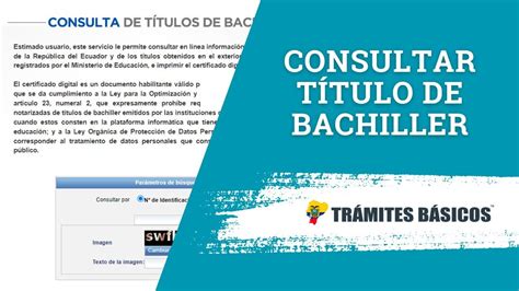 Consultar Título De Bachiller En Ecuador Certificado De Registro De