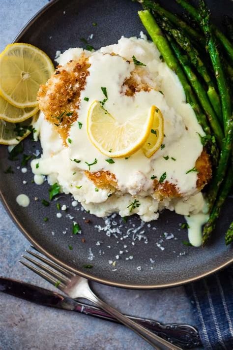 Take one piece of chicken and dip both sides in the lemon mixture. Panko Crusted Chicken with Lemon Cream Sauce | Recipe ...