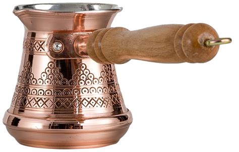 Thickest Premier Engraved Solid Copper Turkish Greek Arabic Coffee Pot