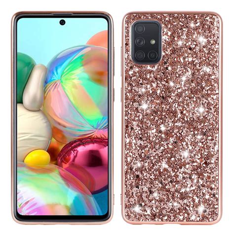 Dteck Case For Samsung Galaxy A51 4g 65 Inch Shockproof Rubber Soft Tpu Case Bling Glitter