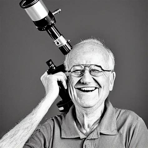 A Smiling Old Man Seen Through A Telescope Stable Diffusion Openart
