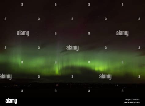 A Magical Display Of The Northern Lights From Central Scotland Stock