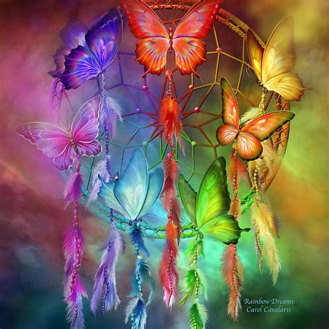 Dream Catcher Rainbow Dreams Rainbow Butterflies Butterfly Art