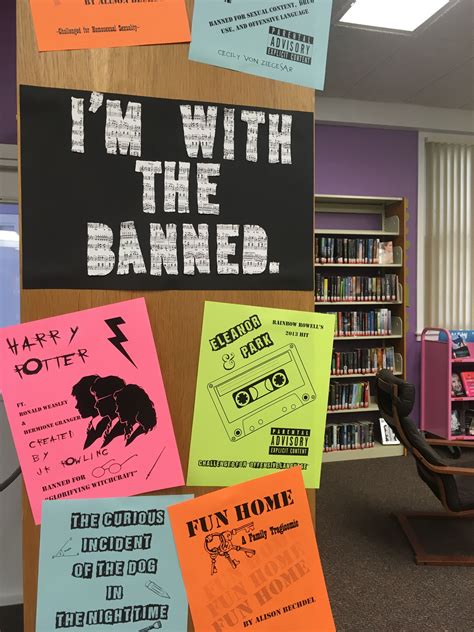 I'm With The Banned. | Library book displays, School library displays, Library displays
