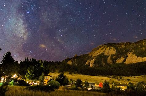 Starry Night Over Boulder Colorado Bouldering Picture Natural Landmarks