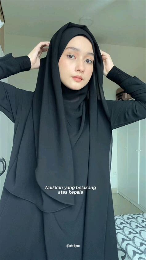 Tutorial Shawl Hijab Aesthetic Oleh Kak Atrhmn Gaya Hijab Gaya Jilbab Kursus Hijab