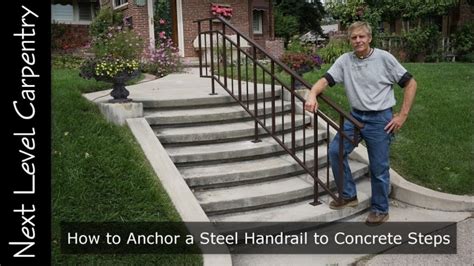 Top 5 handrails for concrete steps · brushed stainless steel handrail railing · black wrought iron step railing handrails · simple 1 or 2 steps . Handrails For Concrete Steps | Stair Designs