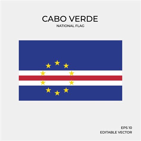 Bandera Nacional De Cabo Verde 2159263 Vector En Vecteezy