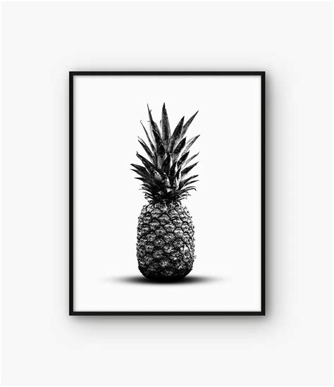 Kitchen Print Pineapple Poster Kitchen Decor Pineapple Etsy
