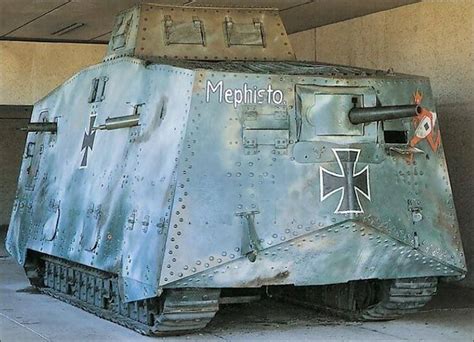 Ww1 German Tank A7v Mephisto The Devils Chariot Is The Only Survior
