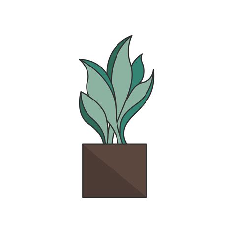 Illustration Of A Plant In A Pot Download Free Vectors Clipart