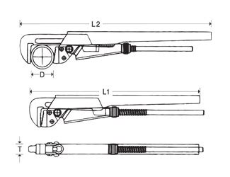 The torque wrench can be identified by its strong similarities to a ratchet, although it has a longer handle. TAPARIA