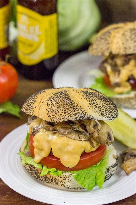 Am sharing the way i make mine. Grilled Mushroom Swiss Burgers | Perfect for dinner in the ...