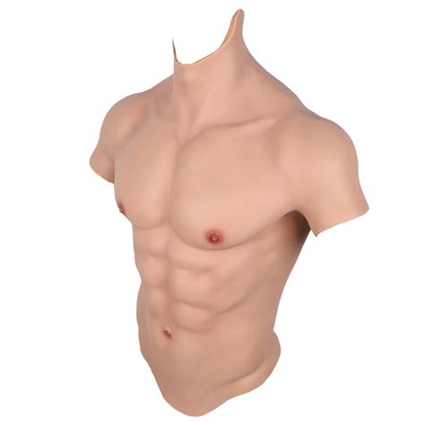 Buy Male Chest Silicone Muscle Suit Realistic Fake Muscle Half Body Suit With Floating Point