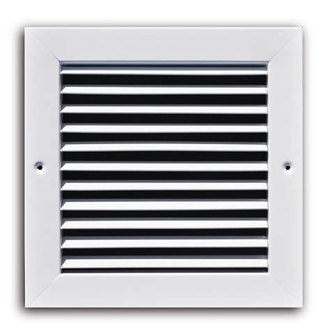 Aluminum eggcrate grid is fixed to the frame with. TruAire 6 in. x 6 in. White Steel Return Air Grille-H270 ...