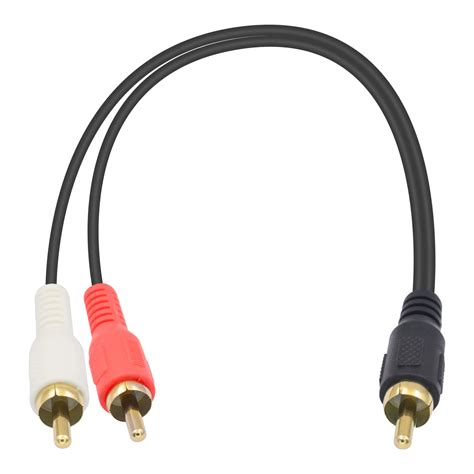 buy poyiccot rca splitter male to male cable rca y splitter 1 rca male to 2 rca male stereo
