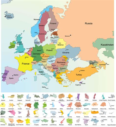 Europe Map - Guide of the World
