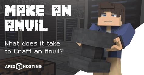 It didn't take long for him to sour on the service. How To Make An Anvil In Minecraft - Apex Hosting