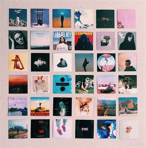 50 Album Cover Collage Kit Digital File In 2021 Indie Room Decor