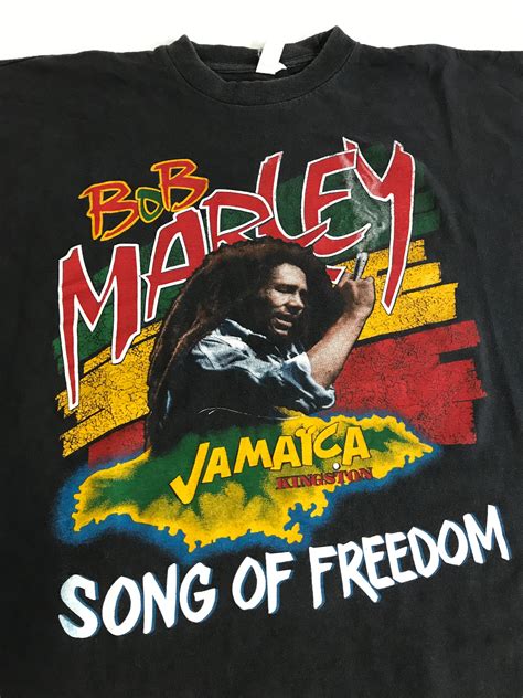 Vintage 90s Bob Marley Song Of Freedom T Shirt Rare Jah Etsy
