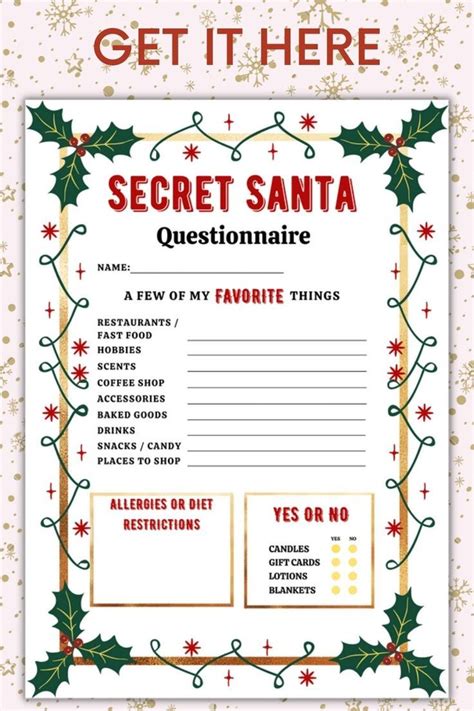 Make This Years Secret Santa T Giving Easy And Fun With These