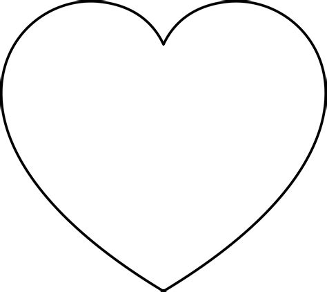 Heart By Agone A Heart Outline A4 Love Heart Template 2400x2137