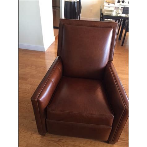 Ethan Allen Randall Leather Recliner | Chairish