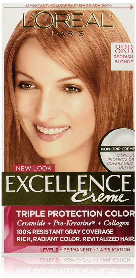 L Oreal Paris Excellence Créme Permanent Hair Color 8RB Medium Reddish