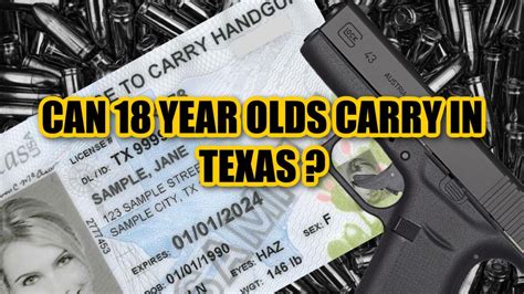 Can 18 Year Olds Carry in Texas? - YouTube