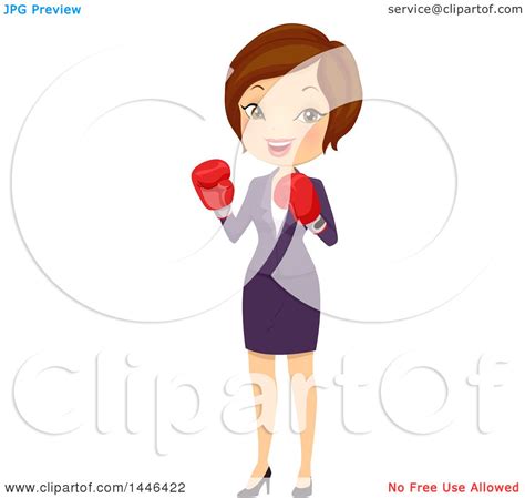 Clipart Of A Short Haired Brunette White Business Woman