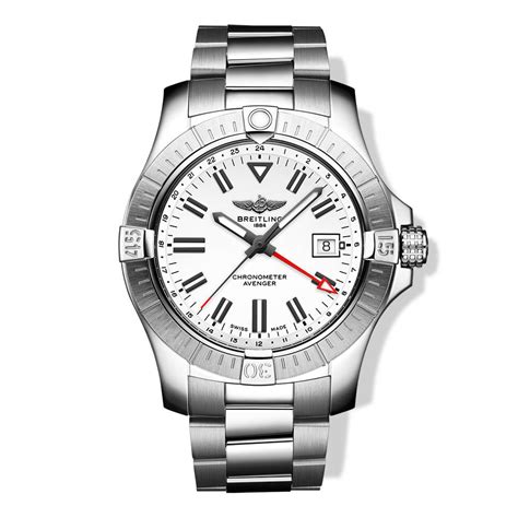 Breitling Avenger Ii Gmt White Dial 43mm A32397101a1