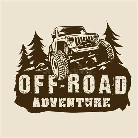 Jeep Adventure Off Road Logo Vector Stock Vector Illustration Of