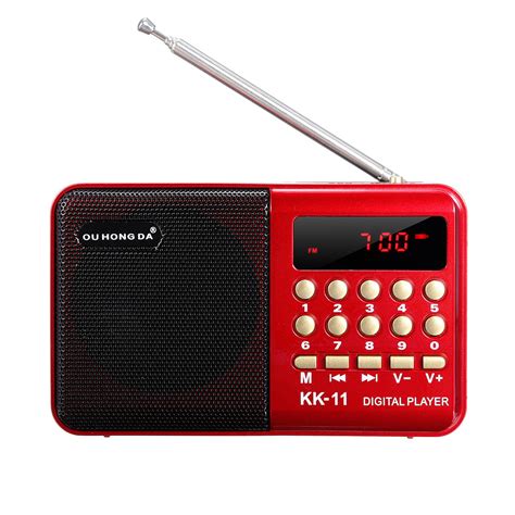 Dc 5v 3w Mini Portable Pocket Lcd Digital Fm Radio Speaker Usb Tf Aux