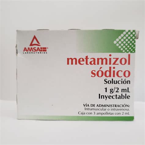 Metamizol S Dico Soluci N Inyectable G Ml C Ampolletas Avicena