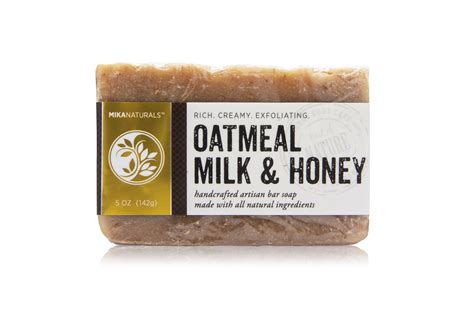 Oatmeal has been used for centuries to soothe the skin and relieve itch. OATMEAL, MILK & HONEY BAR SOAP