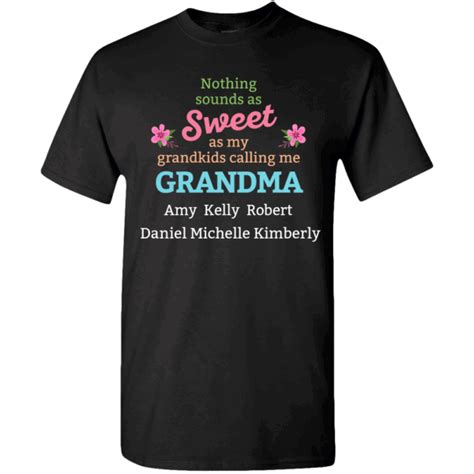 Sweetest Grandma Personalized Custom Printed T Shirts T Shirts Hoodies