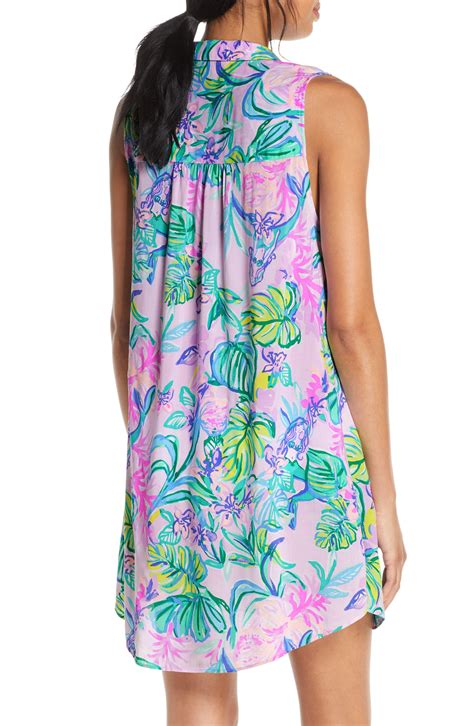 Lilly Pulitzer Lilly Pulitzer Natalie Cover Up Sleeveless Shirtdress In