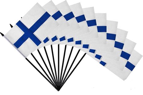 Pekripe Myynti Tuote Suomen Lippu Käsilippu 10 Kpl