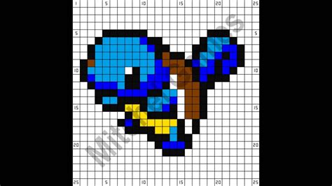 Squirtle Pixel Art Templates
