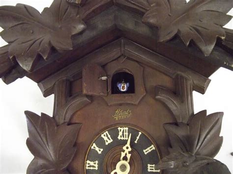 German Vintage Wooden Schatz 8 Day Cuckoo Clock
