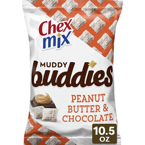 chex mix muddy buddies peanut butter and chocolate snack mix 10 5 oz